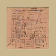Fredericksburg, Bethel Township, Pennsylvania 1860 Old Town Map Custom Print - Lebanon Co.