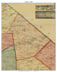 Jackson Township, Pennsylvania 1860 Old Town Map Custom Print - Lebanon Co.