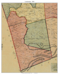 Londonderry Township, Pennsylvania 1860 Old Town Map Custom Print - Lebanon Co.