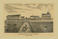 Bachman Residence, Cornwall, Pennsylvania 1860 Old Town Map Custom Print - Lebanon Co.