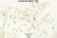 South Deerfield Fire Insurance Central Business 1912 - Old Map Custom Print Franklin County - Massachusetts Cities Other