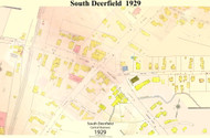 South Deerfield Fire Insurance Central Business 1929 - Old Map Custom Print Franklin County - Massachusetts Cities Other