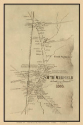 South Deerfield Custom, Massachusetts 1858 Old Town Map Custom Print - Franklin Co.