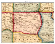 Big Beaver Township, Pennsylvania 1860 Old Town Map Custom Print - Lawrence - Beaver Co.