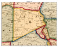 Chippewa Township, Pennsylvania 1860 Old Town Map Custom Print - Lawrence - Beaver Co.