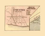 Industry Village, Industry Township, Pennsylvania 1860 Old Town Map Custom Print - Lawrence - Beaver Co.