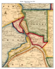 Pulaski, Beavertown, Patterson, Rochester, etc. Townships, Pennsylvania 1860 Old Town Map Custom Print - Lawrence - Beaver Co.