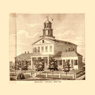 Beaver County Court House, Pennsylvania 1860 Old Town Map Custom Print - Lawrence - Beaver Co.