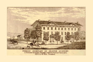 Female Seminary at Beaver Academy, Pennsylvania 1860 Old Town Map Custom Print - Lawrence - Beaver Co.