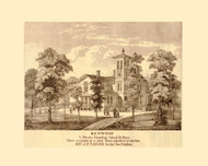 Kenwood Boys' School, New Brighton Township, Pennsylvania 1860 Old Town Map Custom Print - Lawrence - Beaver Co.