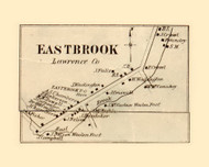 Eastbrook Village, Hickory Township, Pennsylvania 1860 Old Town Map Custom Print - Lawrence Co.