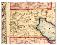 Mahoning Township, Pennsylvania 1860 Old Town Map Custom Print - Lawrence Co.