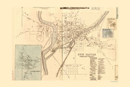 New Castle Borough, Pennsylvania 1860 Old Town Map Custom Print - Lawrence Co.