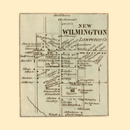 New Wilmington Borough, Pennsylvania 1860 Old Town Map Custom Print - Lawrence Co.