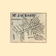 Mount Jackson Village, North Beaver Township, Pennsylvania 1860 Old Town Map Custom Print - Lawrence Co.
