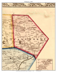 Plaingrove Township, Pennsylvania 1860 Old Town Map Custom Print - Lawrence Co.
