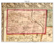 Pulaski Township, Pennsylvania 1860 Old Town Map Custom Print - Lawrence Co.