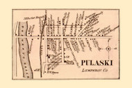 Pulaski Village, Pennsylvania 1860 Old Town Map Custom Print - Lawrence Co.