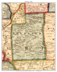 Shenango Township, Pennsylvania 1860 Old Town Map Custom Print - Lawrence Co.