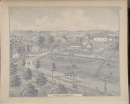 Residence of P.E. Sanford 28, New York 1875 - Old Town Map Reprint - Orange Co. Atlas