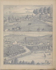 Residence of Richard Wisner, Guymard Spring House & Lake 33, New York 1875 - Old Town Map Reprint - Orange Co. Atlas
