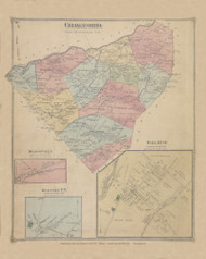 Crawford Searsville Bullville Pine Bush 38, New York 1875 - Old Town Map Reprint - Orange Co. Atlas