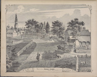 Residence of Robert Cairns 43, New York 1875 - Old Town Map Reprint - Orange Co. Atlas