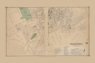 Wallkill Middletown 46-47, New York 1875 - Old Town Map Reprint - Orange Co. Atlas