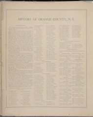 History of Orange County -1 56, New York 1875 - Old Town Map Reprint - Orange Co. Atlas