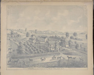Residence of J.D. Willis 58, New York 1875 - Old Town Map Reprint - Orange Co. Atlas