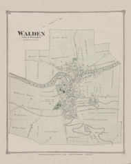 Montgomery Walden  62, New York 1875 - Old Town Map Reprint - Orange Co. Atlas