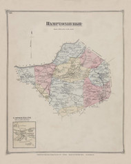 Hamptonburgh Campbell Hall 66, New York 1875 - Old Town Map Reprint - Orange Co. Atlas