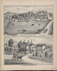 Residences of James C. Cornell and Alfred Cooper 73, New York 1875 - Old Town Map Reprint - Orange Co. Atlas