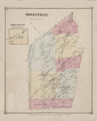 Greenville 88, New York 1875 - Old Town Map Reprint - Orange Co. Atlas