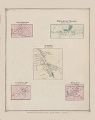 Wawayanda New Hampton Ridgebury Village Slate Hill Centerville Denton 96, New York 1875 - Old Town Map Reprint - Orange Co. Atlas