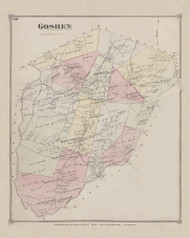 Goshen  100, New York 1875 - Old Town Map Reprint - Orange Co. Atlas
