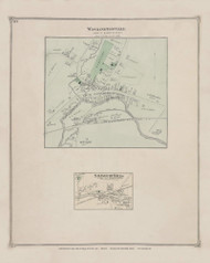 Blooming Grove Washingtonville 112, New York 1875 - Old Town Map Reprint - Orange Co. Atlas