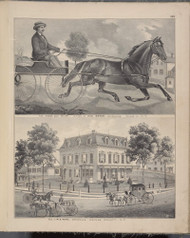 The Horse Guy Miller and Residence of M.S. Hayne 133, New York 1875 - Old Town Map Reprint - Orange Co. Atlas