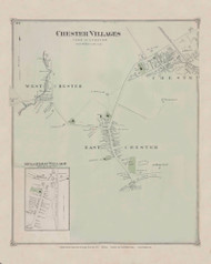 Chester Villages Sugarloaf Village 144, New York 1875 - Old Town Map Reprint - Orange Co. Atlas