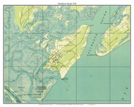 Daufuskie Island 1945 - Custom USGS Old Topo Map - South Carolina