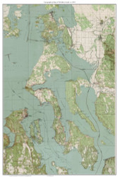 Whidbey Island (Custom Color) 1944 - Custom USGS Old Topo Map - Washington State 15x15