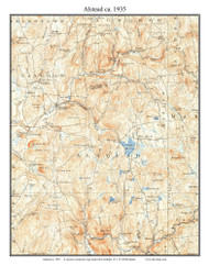 Alstead 1935 - Custom USGS Old Topo Map - New Hampshire Cheshire Co. Towns