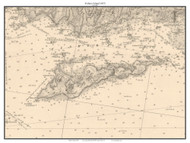 Fishers Island 1855 - New York 80,000 Scale Custom Chart