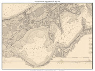 Great Peconic Bay & Little Peconic Bay 1855 - New York 80,000 Scale Custom Chart