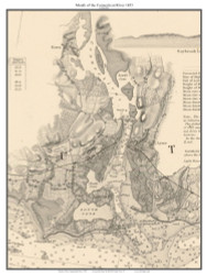 Mouth of the Connecticut River 1855 - New York 80,000 Scale Custom Chart