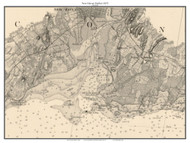 New Haven Harbor Connecticut 1855 - New York 80,000 Scale Custom Chart