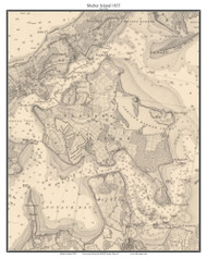 Shelter Island 1855 - New York 80,000 Scale Custom Chart