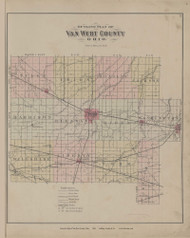 Van Wert County, Ohio 1886 Old Town Map Custom Reprint - Van Wert Co. 5