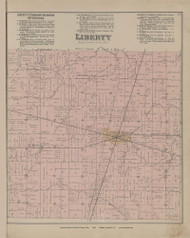 Liberty, Ohio 1886 Old Town Map Custom Reprint - Van Wert Co. 10