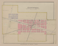Enterprise, Ohio 1886 Old Town Map Custom Reprint - Van Wert Co. 11